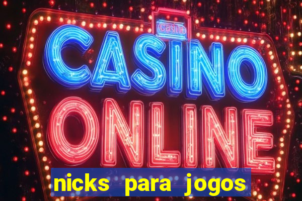 nicks para jogos de tiro